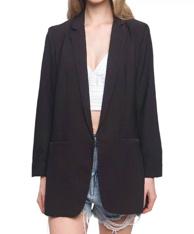 Walk The Walk Blazer In Black Women's Casual Suit