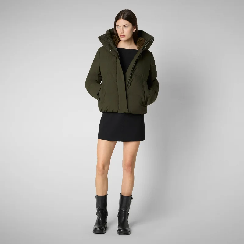 Women's parka Calliope in land green Padded Snowproof Parka Coat