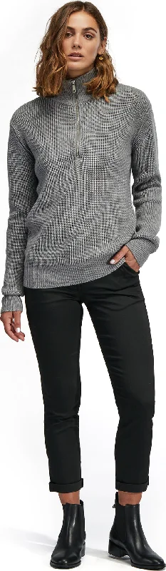 Women's Faroe Half Zip Sweater|-|Tricot à demi-glissière Faroe Femme Transparent Opaque Sheer