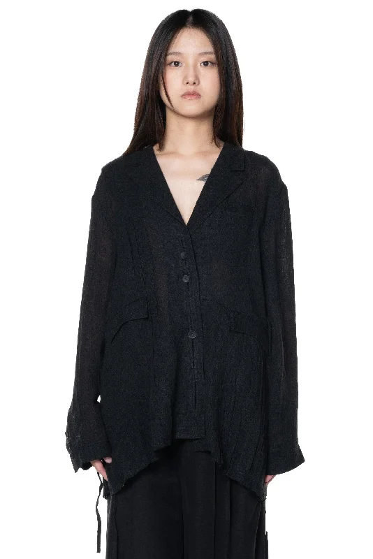 Oversized Pleated Blazer Women's Adventure Blazer