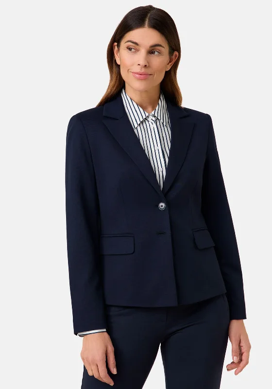 Gerry Weber Single Breasted Blazer, Navy Women's Custom Jacket