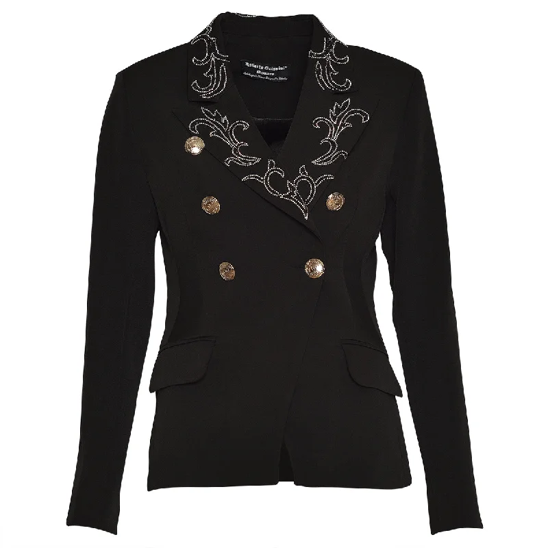 Lilie Ornament Blazer Schwarz Women's Casual Suit