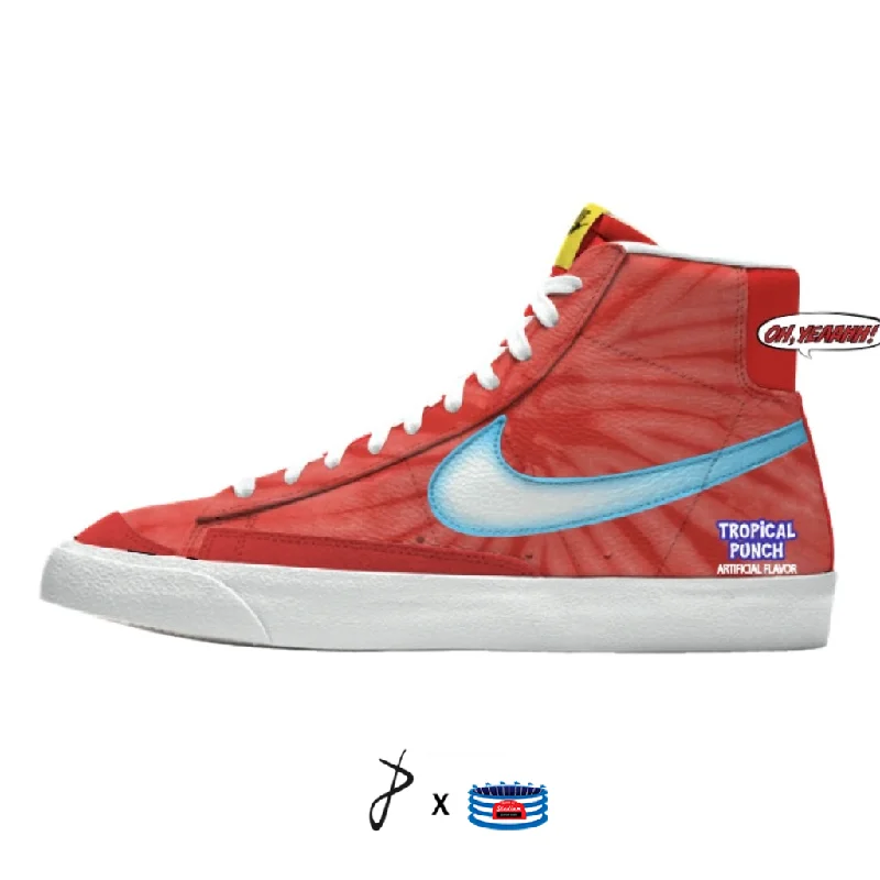 "'90s Snack Pack" Nike Blazer Mid Shoes by Stadium Custom Kicks Women's Luxurious Jacket