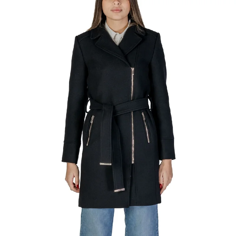 Morgan De Toi Black Wool Jackets & Coat Snapped Jacket Toggled Jacket Drawstring Jacket