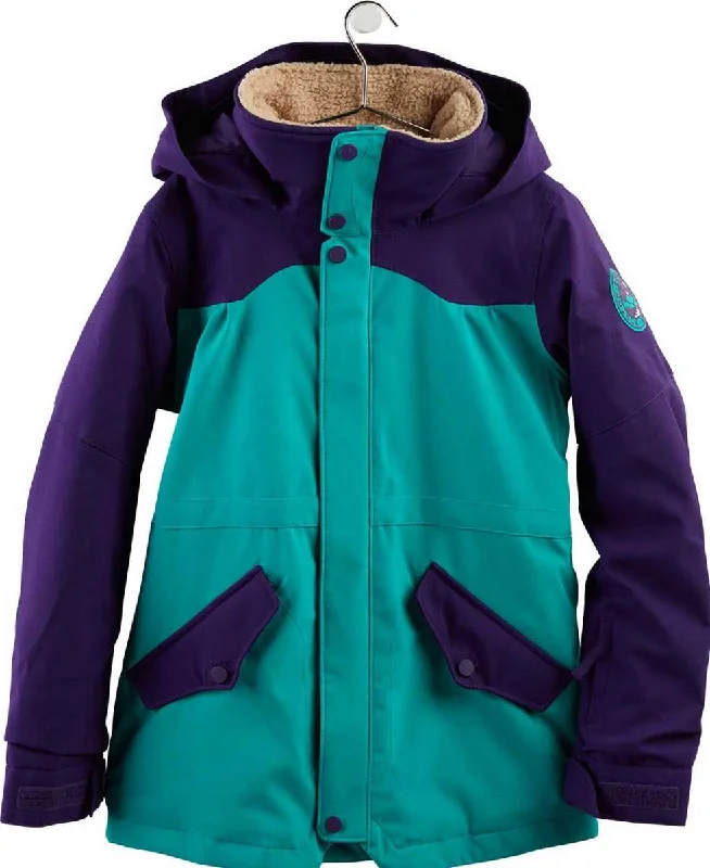 Burton Junior's Shortleaf Shell Jacket 2021 Tiered Jacket Buttoned Jacket Zippered Jacket