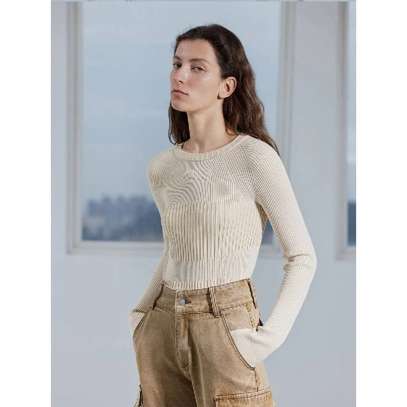 3D Ribbed Knit Sweater Velvet Chenille Corduroy