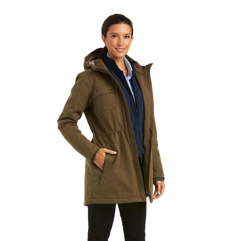 Ariat Ladies Argentium Parka Earth Waterproof Snowproof Parka Jacket