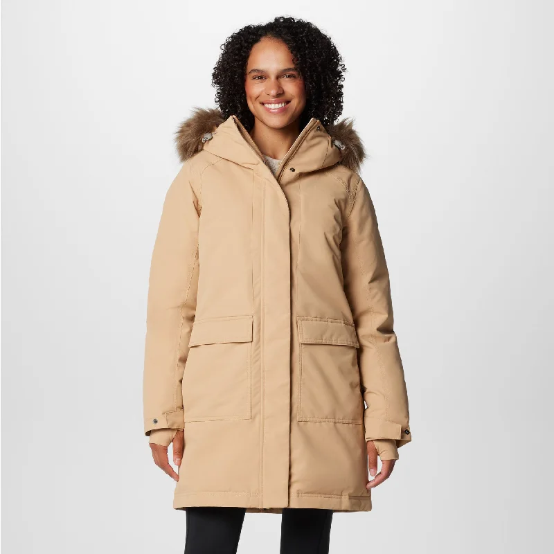 Women's Little Si II Waterproof Parka Elegant Faux Leather Parka