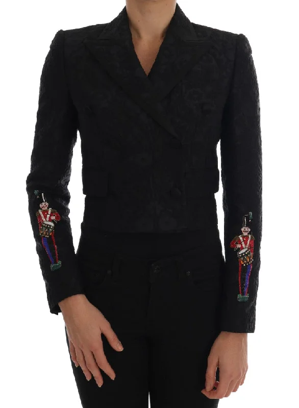 Dolce & Gabbana Enchanted Floral Crystal Blazer Jacket Plaid Jacket Tartan Jacket Houndstooth Jacket