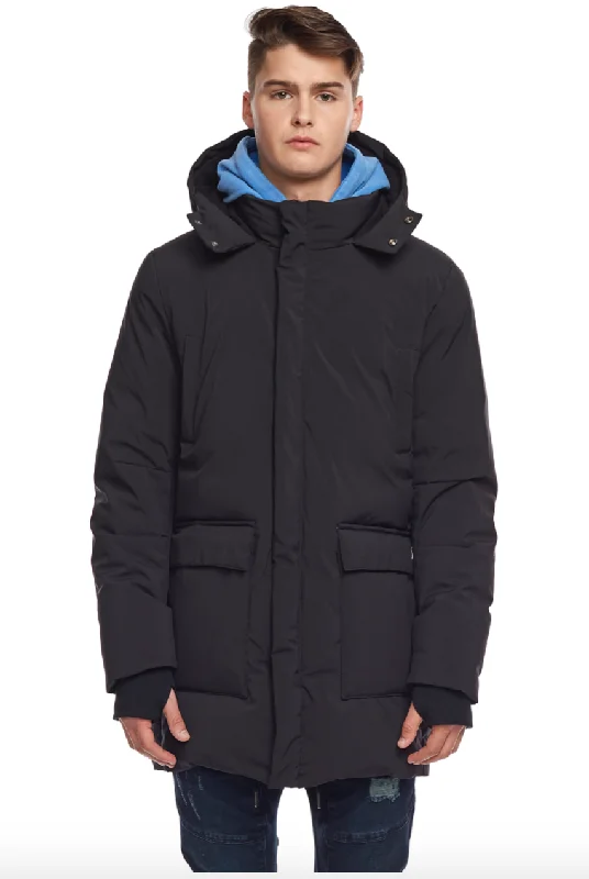 Down Parka 300 - Black Long Thick Warm Parka