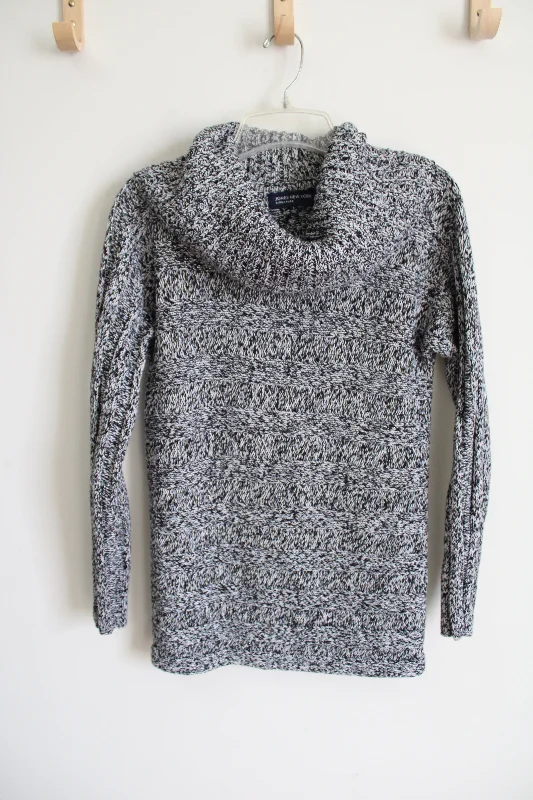 Jones New York Black White Shimmer Sweater | S Elegant Classic Vintage