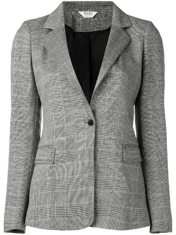 plaid fitted blazer Slim Fit Blazer