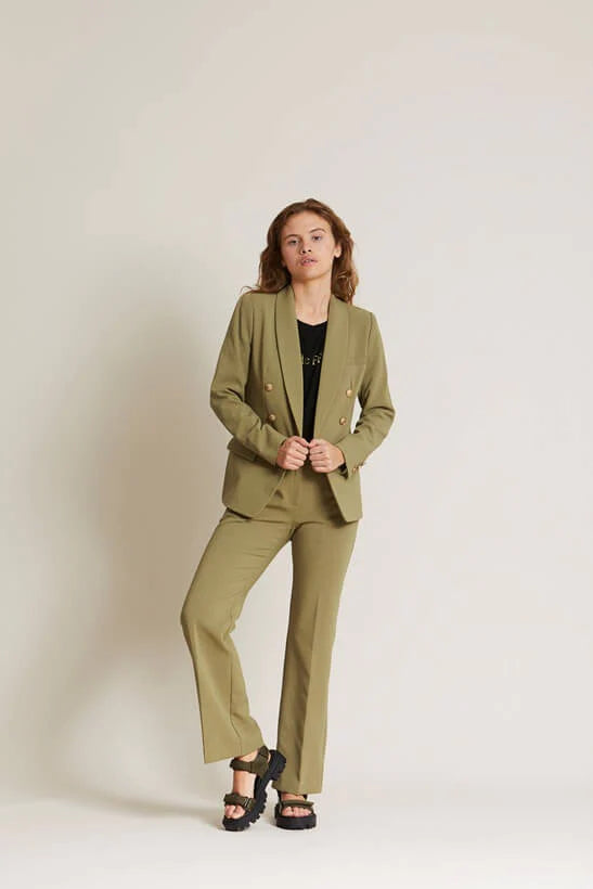 RUE DE FEMME Eloise Blazer | Olive Women's Premium Blazer