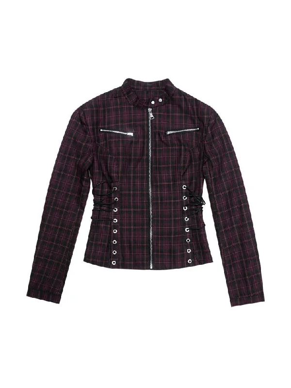 Wine Red Plaid:Jacket【presale】