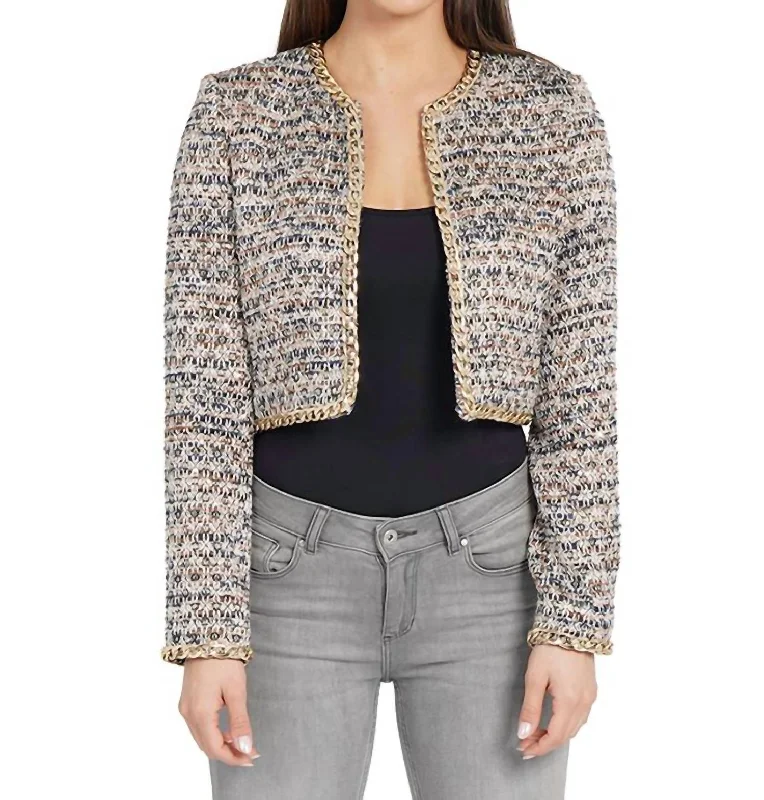 Lizzie Bolero Blazer In Brown Women's High-End Blazer