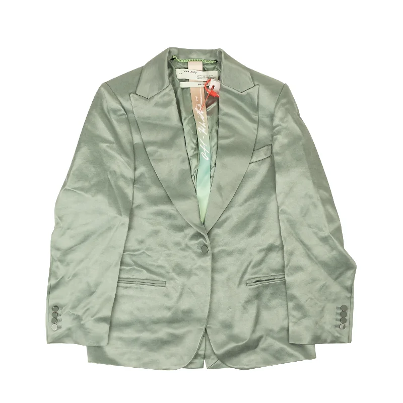 OFF-WHITE C/O VIRGIL ABLOH Mint Green Boyfriend Blazer Women's Advanced Suit