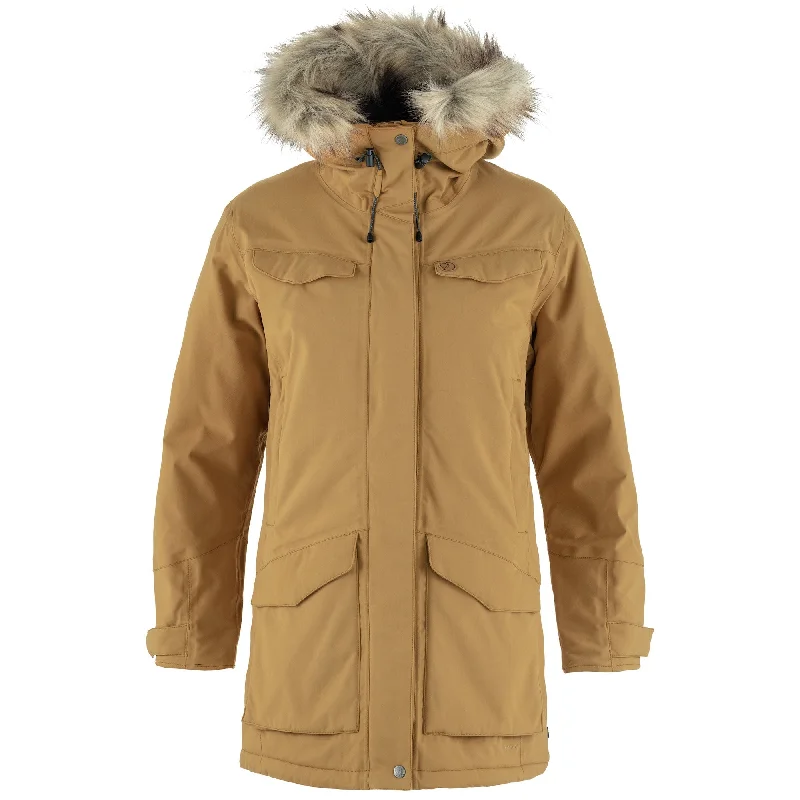 Fjallraven Nuuk Parka - Women's Elegant Faux Leather Parka