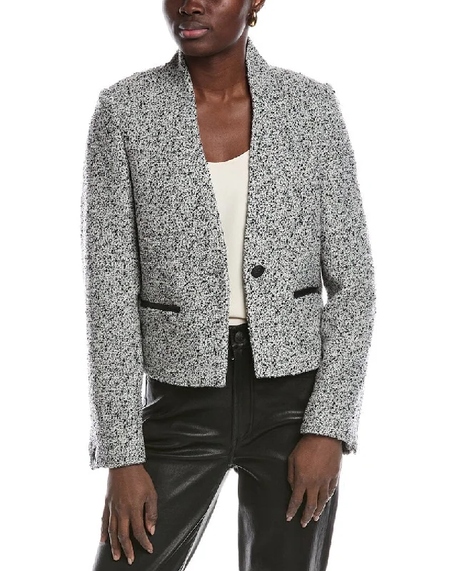 rag & bone Pippa Tweed Wool-Blend Blazer Women's High-End Blazer