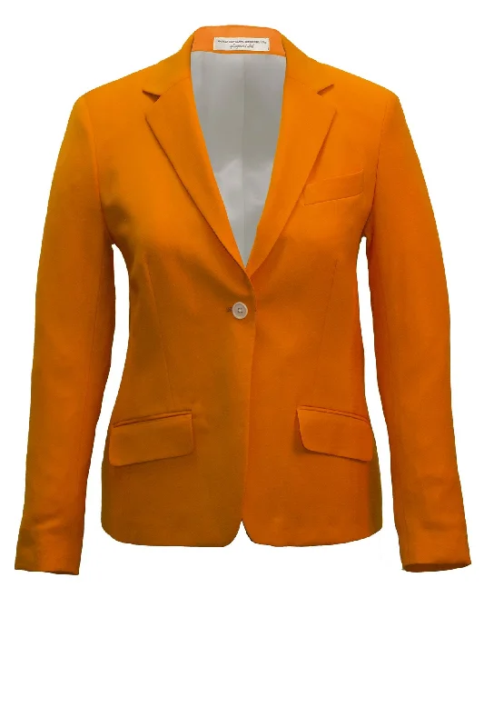 Ladies Blazer - ORANGE - 100% WOOL Women's High-End Blazer