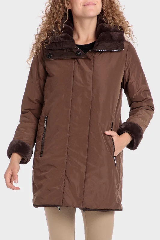 Reversible parka Fashionable Adjustable Parka Coat