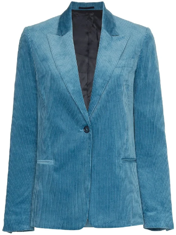 single breasted corduroy cotton blazer Women's Simple Blazer