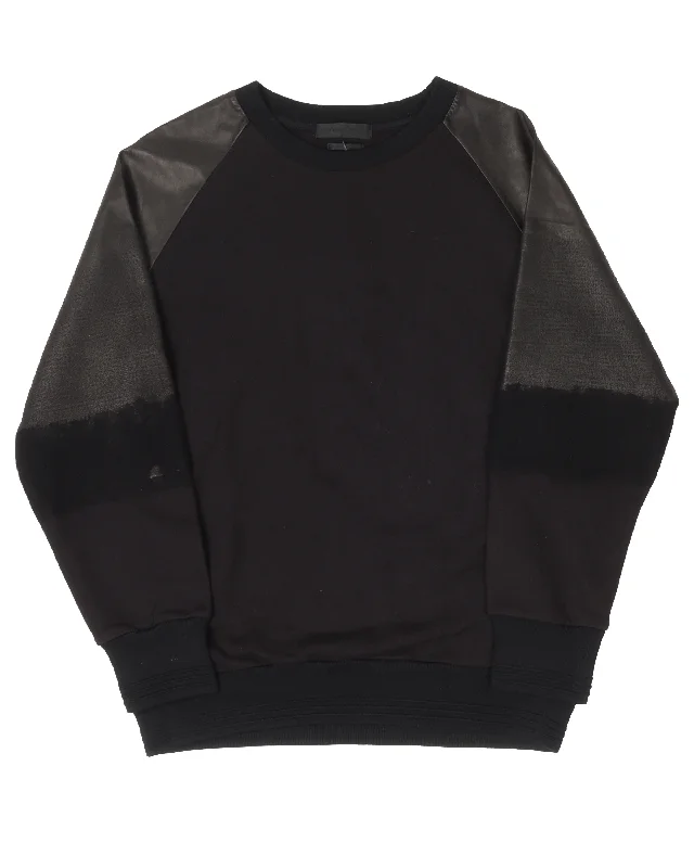 Hybrid Leather Sweater Sweater Knitwear Pullover