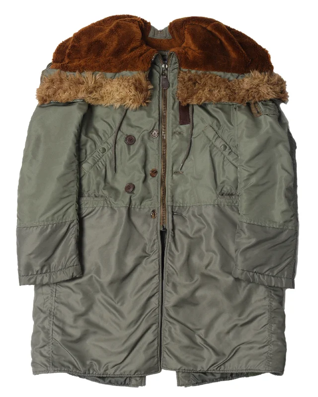 N2B Hooded Military Parka Padded Snowproof Parka Coat