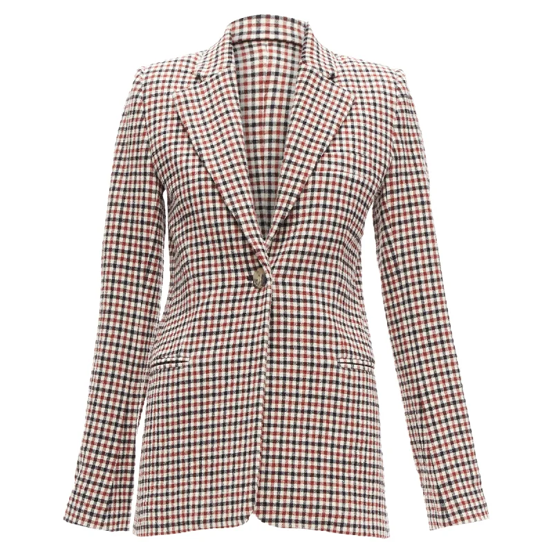 Khaite Vera checked virgin wool single button blazer Women's Casual Suit