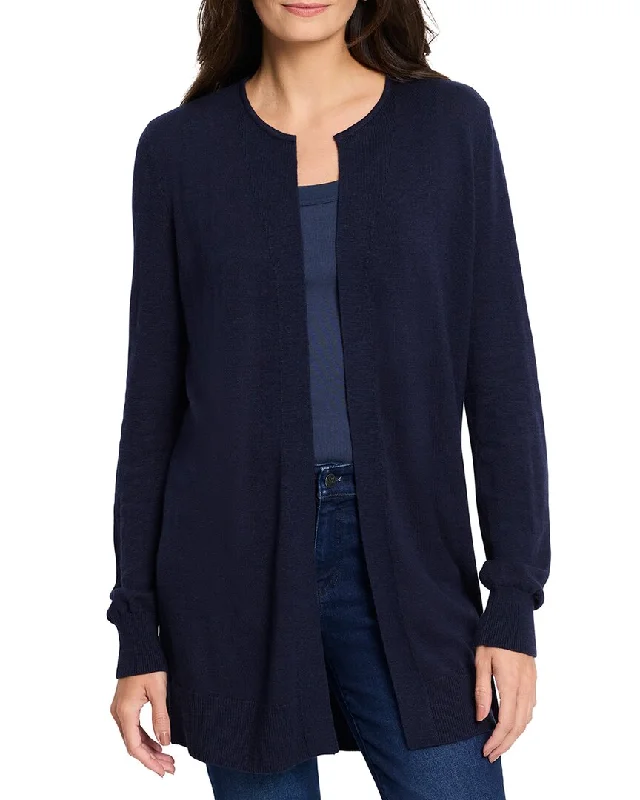 NIC & ZOE Perk Up Cardigan Silk Blend Satin Velvet