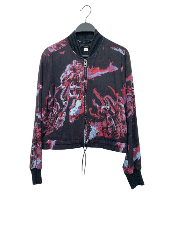 DIESEL/Jacket/XXS/All Over Print/Cotton/BLK/BLU + RED + PURPLE Toggled Jacket Drawstring Jacket Belted Jacket