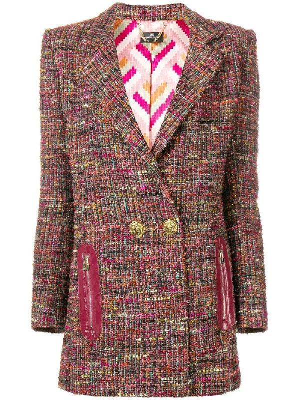 tweed double-breasted blazer Women's Trendy Jacket