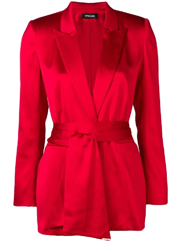 tie belt blazer Women's Professional Jacket