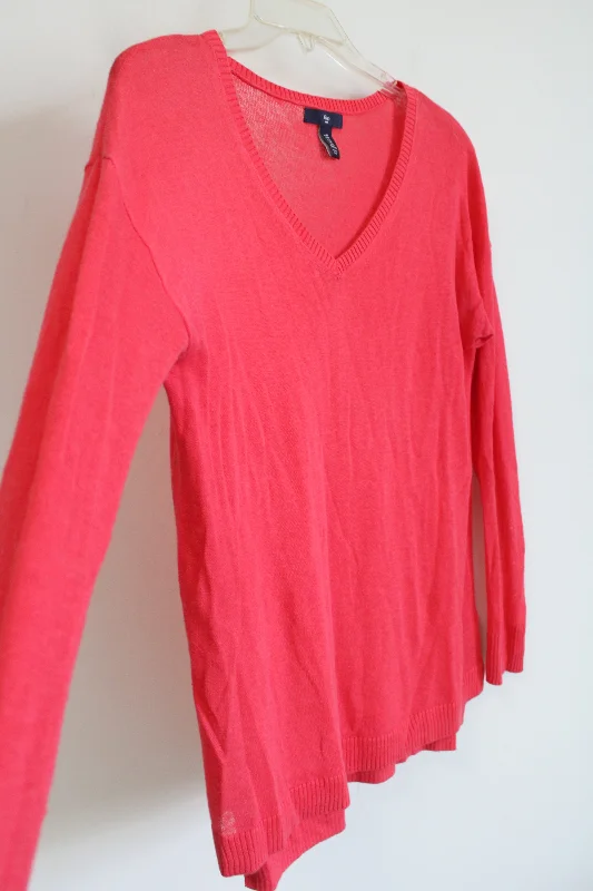 Gap Pink V-Neck Thin Sweater | XS Layered Multi-layer Single Layer