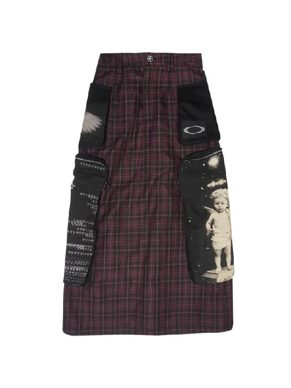 Wine Red Plaid:Skirt【presale】