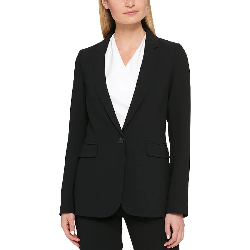 Womens Satin Suit Separate One-Button Blazer Slimming Women's Blazer