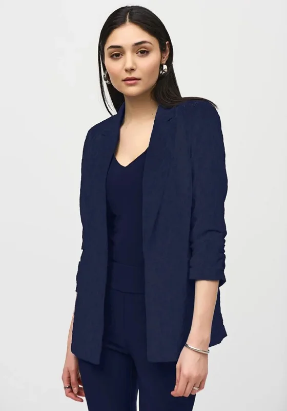 Joseph Ribkoff Woven Jacquard Boxy Blazer, Navy Women's Handmade Blazer