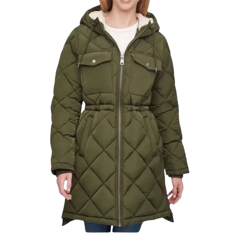 LEVI'S - Quilted Fleece-Lined Hooded Parka Thermal Winterproof Parka Coat