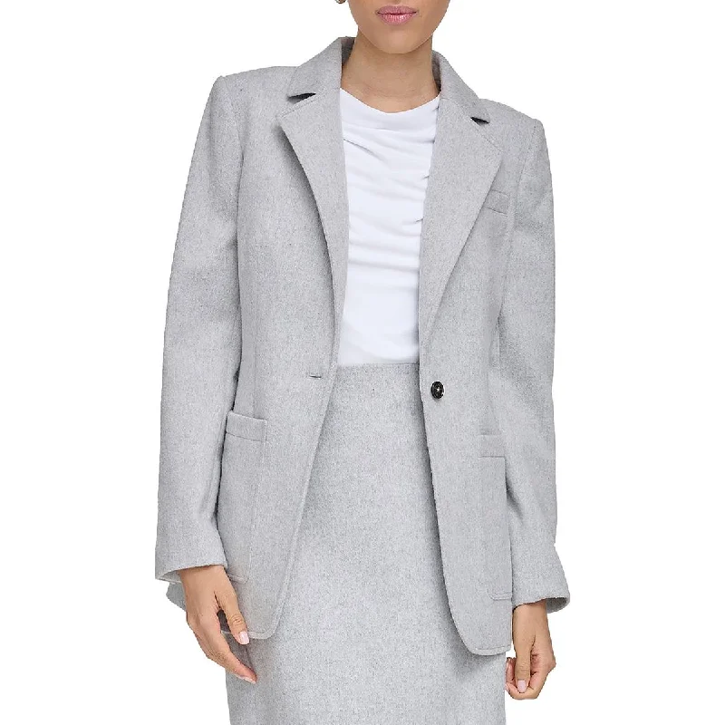 Womens Shoulder Pads Long Sleeve One-Button Blazer Women's Handmade Blazer