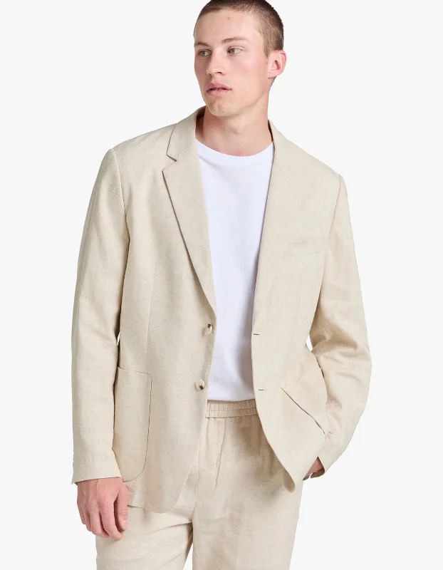 Frank Linen Blazer - Oat Fashion Women's Blazer