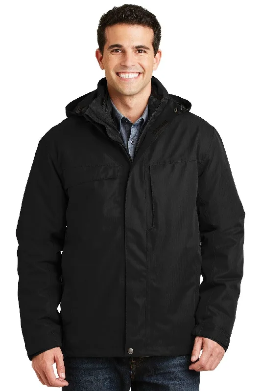 Port Authority Herringbone 3-in-1 Parka. J302 Classic Zipper Parka Jacket