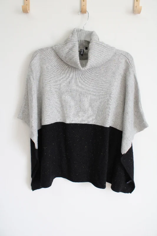 Zoe + Phoebe Black Gray Knit Sweater | XL Petite Anti-Pilling Anti-Shrink Durable