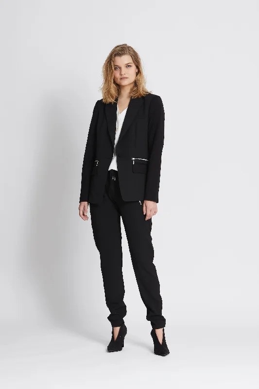 RUE DE FEMME Bine Blazer | Black/Silver Women's High-End Blazer