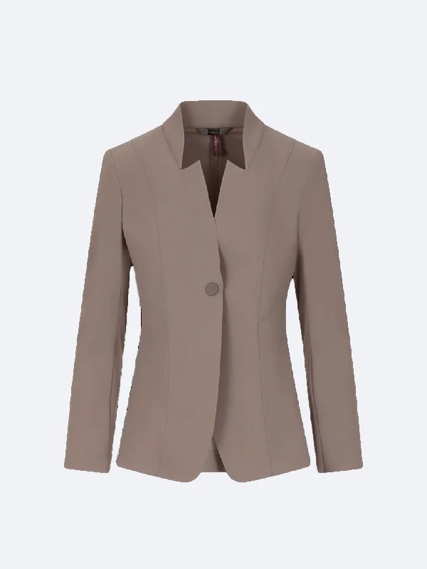 Heritage-Blazer in dove-grey Women's Solid Blazer