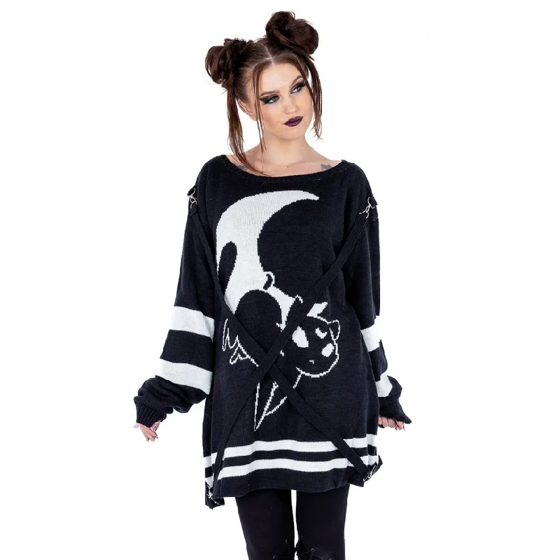 MOON CATS JUMPER - BLACK/WHITE Modern Contemporary Chic