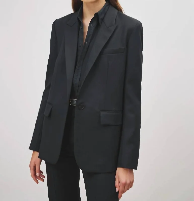 Adele Blazer In Black Women's High-End Blazer