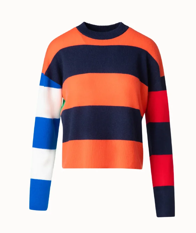 Colorblock Sweater Tailored Straight A-Line