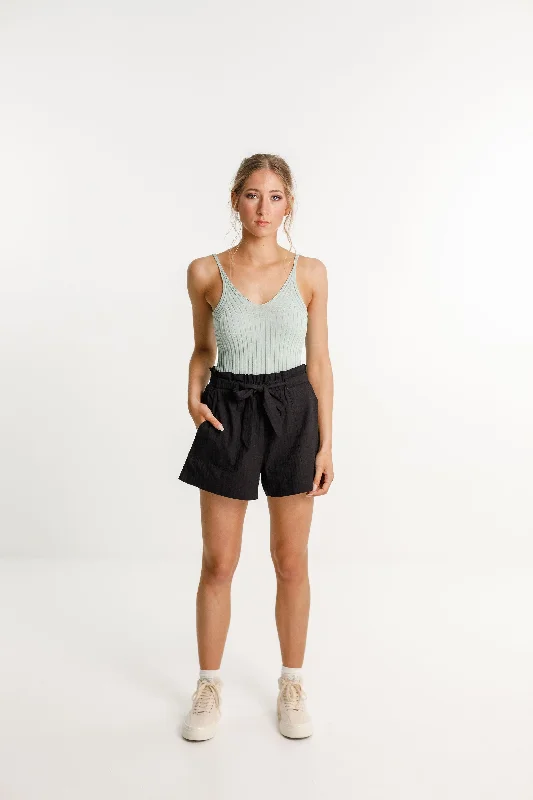 Eva Tank - Sale - Sage peekaboo tank top