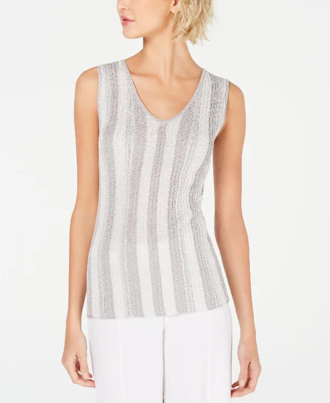 Metallic Stripe Tank Top soft tank top