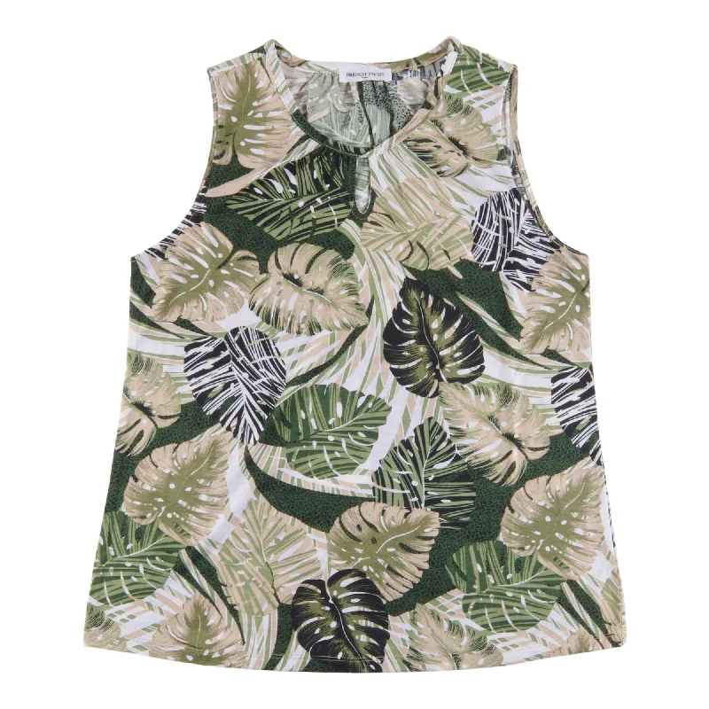 Women's Sleeveless Printed Tank Top v-neck tank top