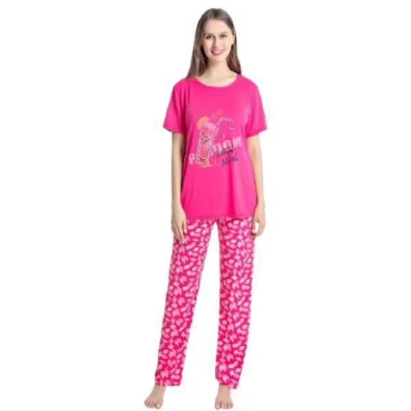 Night Dress Printed T-shirts With Printed Trouser for Woman Tunics Modern contemporary